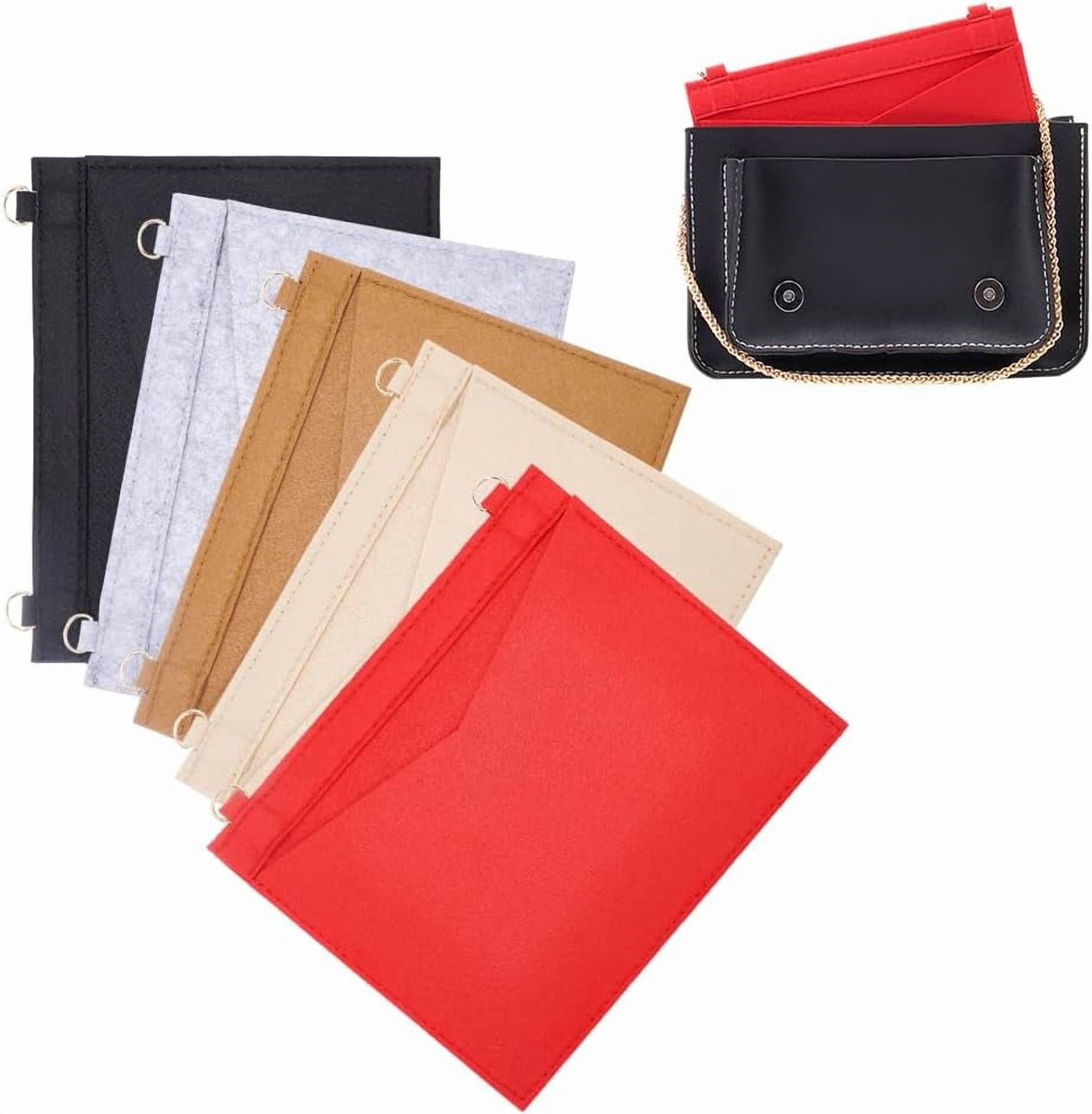 5 Colors Felt Purse Insert Organizer Envolope Bag Felt Organizer ...