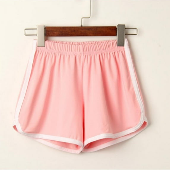 5 Colors Female High Waist Beach Shorts Sports Running Yoga Shorts Casual Plain Bar Candy Color