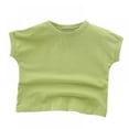 thumbnail image 1 of 5 Colors Girls' Cotton Short-sleeved T-shirt Leisure&nbsp;Summer Korean All-match Plain Color&nbsp;Top, 1 of 3