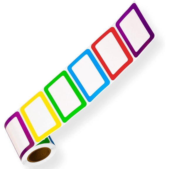 5 Colors Name Tags Stickers 400 Labels for Office, Meeting, School, Teachers and Mailing