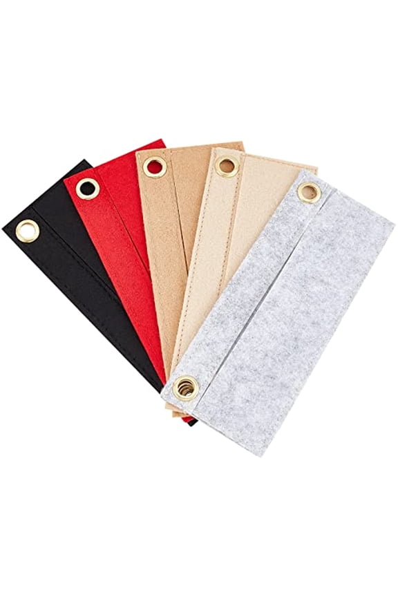 5 Colors Purse Felt Insert Organizer Multipurpose Handbag Felt Insert Liner Tote Bag Organizer with Eyelet Bag in Bag Inner Pocket Storage for Travel Bag Cosmetic Bag 2.7x6.7 Inch