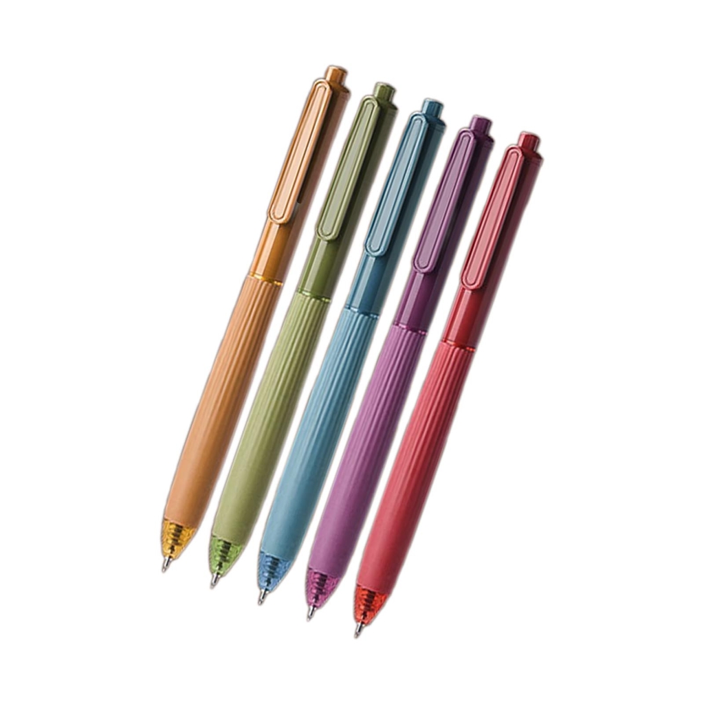 5 Colors Retractable Gel Pen Signature Pen 0.5mm Neutral Pen Fast ...
