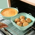thumbnail image 1 of 5 Colors Thickened Square Foldable Silicone Baking Tray Heat-resistant Air Fryer Tray Food Grade Cake Silicone Mold, 1 of 6