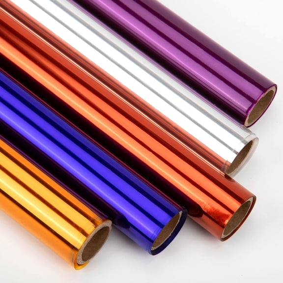 5 Colors Transparent Colored Cellophane Wrap (17 x 10ft x 5Rolls) (02) | Cellophane Paper Roll for Gift Baskets, Treats Wrapping, DIY Arts Crafts Project Decoration