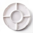 thumbnail image 1 of 5 Combined Round Plastic Tray, Size: 13 Inches, White Plastic Partition, 1 of 5