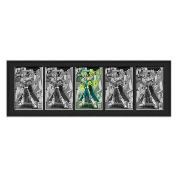 5 Comic Book Frame Black Collage Comic Book Frame with Black Mat to Display 5 Bronze Age Comic