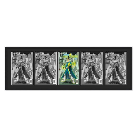 5 Comic Book Frame Black Collage Comic Book Frame with Black Mat to Display 5 Current Era Comic