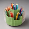 thumbnail image 1 of 5-Compartment 360° Rotating Desk Organizer, Large Capacity Spinning Holder for Pens, Pencils, Makeup Brushes & Art Supplies, Multi-Use Storage Caddy for Office, Campus & Home, 1 of 7