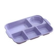 thumbnail image 1 of 5-Compartment Divided Plates Tray | Microwave & Dishwasher Safe | BPA-Free Plastic Dinnerware for Family, Party & Restaurant Use | Beige, Pink, Blue, Green, Yellow, White, 1 of 6