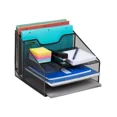 thumbnail image 1 of 5 Compartment Mesh File Organizer Black - Mind Reader, 1 of 2