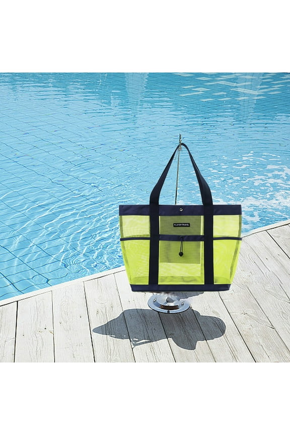 5 Compartment Mesh Shower Caddy Portable Hanging Wet Dry Bag College Dorm Travel Tote Camping Beach Gym Storage Organizer Quick-dry Convenience, UKHBMC | Green