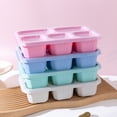 thumbnail image 1 of 5 Compartment Portable Snack Box with Lids, Divided Food Storage Container, Dishwasher Safe, Adult Snack Tray, Travel Picnic, Multi-Purpose Organizer, 1 of 7