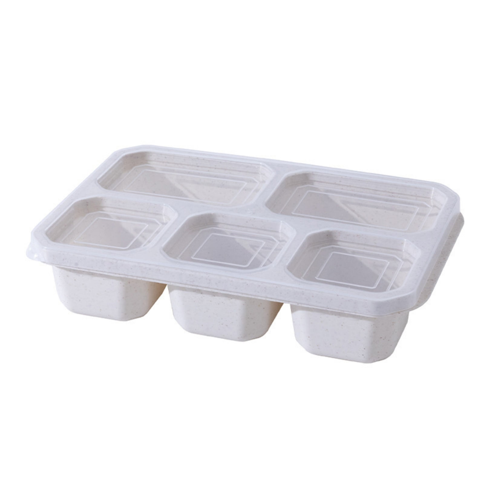 5-Compartment Snack Organizer Portable Food Storage Container Beige For ...