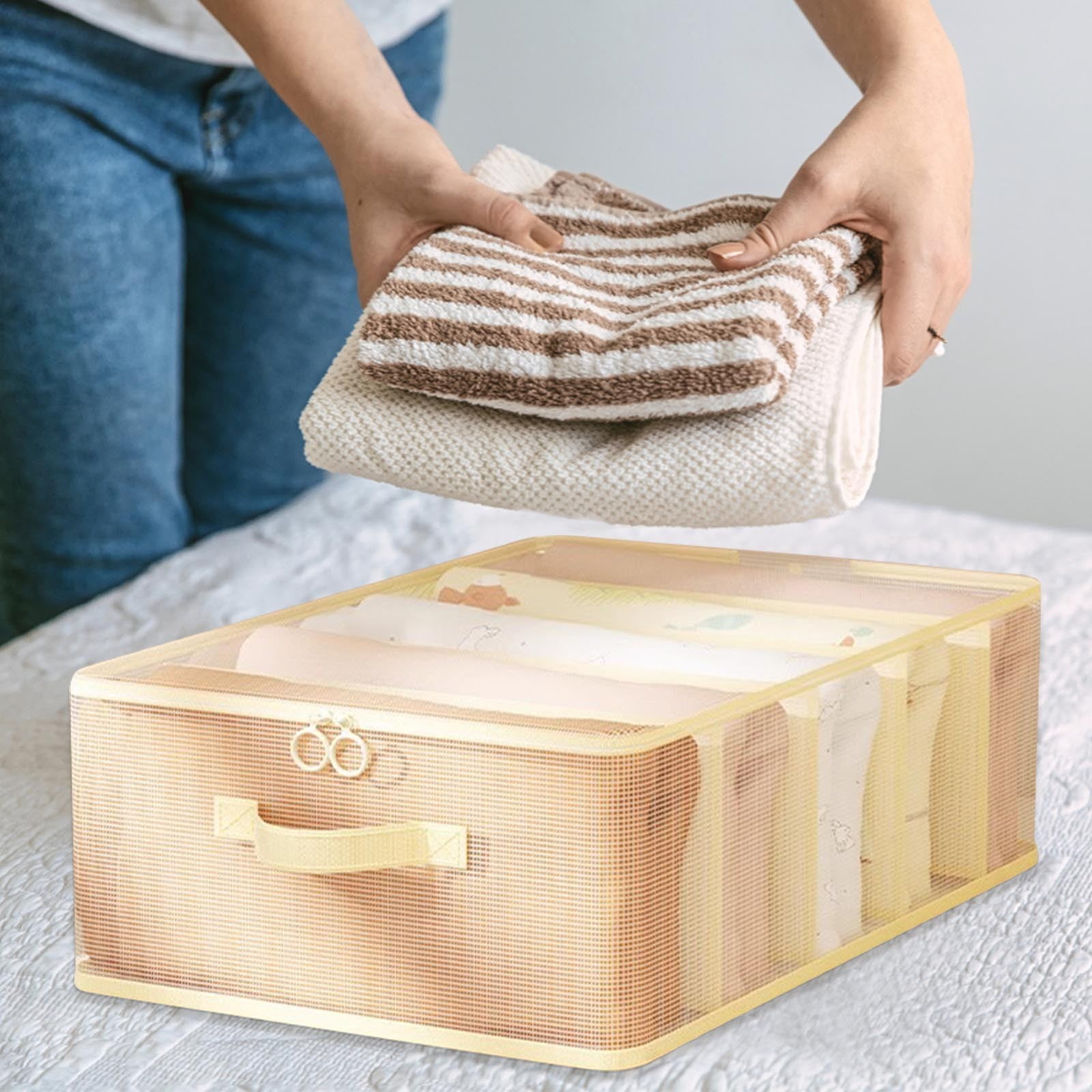 5 Compartment Storage Bag for Clothes, Down Jackets & Bedding, Heavy ...
