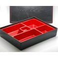 thumbnail image 1 of 5 Compartments Lacquered Bento Lunch Box w. Cover, 1 of 2