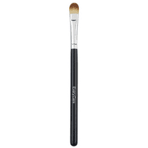 5 in Concealer Brush, Makeup Brush for Precise Application, Blending, Perfect for Under Eye, Contour, Brow Areas, Furry Bristles Absorb, Distribute Product Evenly, Black, Silver Neck