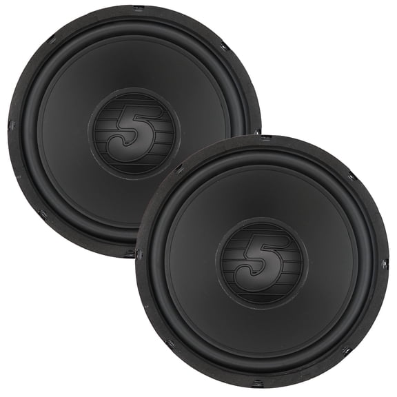 5 Core 12" Subwoofer Pair 400W Car Audio Woofer 4 Ohm Replacement Deep Bass Component Loud Speaker
