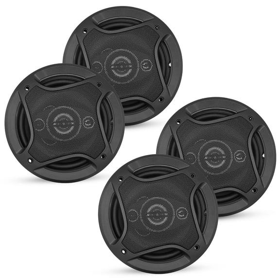 5 Core 2 Way 6' Car Stereo Speakers Pair 500W Coaxial Subwoofer w Tweeter | Universal Fit Deep Bass Replacement Component Speaker for Vehicle Door Side Panel Mount - CS 06 2W