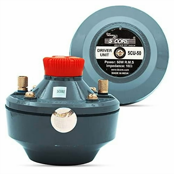 Compression Horn Tweeter Driver Unit Screw-On Timpano Speaker 16 ohms High Frequency 5 Core