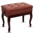 thumbnail image 1 of 5 Core Adjustable Piano Bench Thick 3.25" Solid Wood Keyboard Stool Heavy Duty Musician Chair, 1 of 11