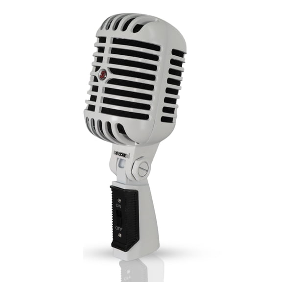 5 Core Classic Retro Microphone Dynamic (ALL METAL BODY) - Old Vintage Style Unidirectional Cardioid Mic w/ XLR Input Universal Stand Compatible | Live Performance |Singing In Studio |Recording Gold