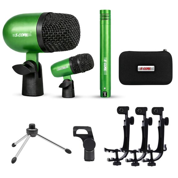5 Core Conga Mic Snare Tom Microphone Drum Kit Condenser XLR Instrument Mics