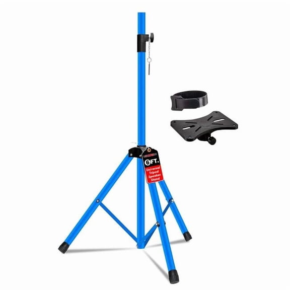 5 Core D010275EMMT 40 to 72 in. Adjustable Speaker Stand Tripod Height Max Load 100 lbs Heavy Duty PA DJ Studio Monitor Mount, Sky Blue