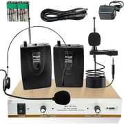 5 Core D0102H73288 Wireless Microphone Dual Handheld Mic Cordless Receiver DJ Karaoke Singing Microphones - WM 301 HC - Black