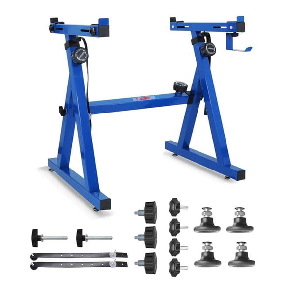 5 Core D0102HEGV72 Keyboard Stand Riser Z Style Height Width Adjustable Portable Heavy Duty Music Stands Holder for Kids & Adults Fits 54 to 88 Key Electric Pianos - Blue