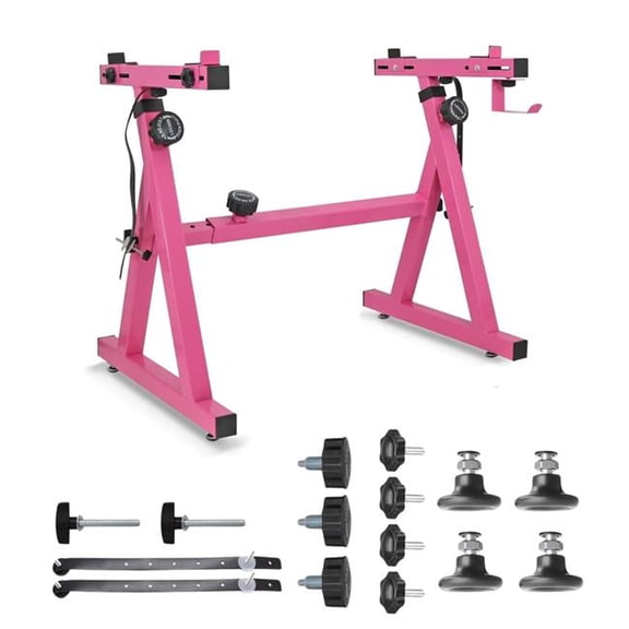 5 Core D0102HEQ7Q8 Keyboard Stand Riser Z Style Height Width Adjustable Portable Heavy Duty Music Stands Holder for Kids & Adults Fits 54 to 88 Key Electric Pianos - Blush Pink