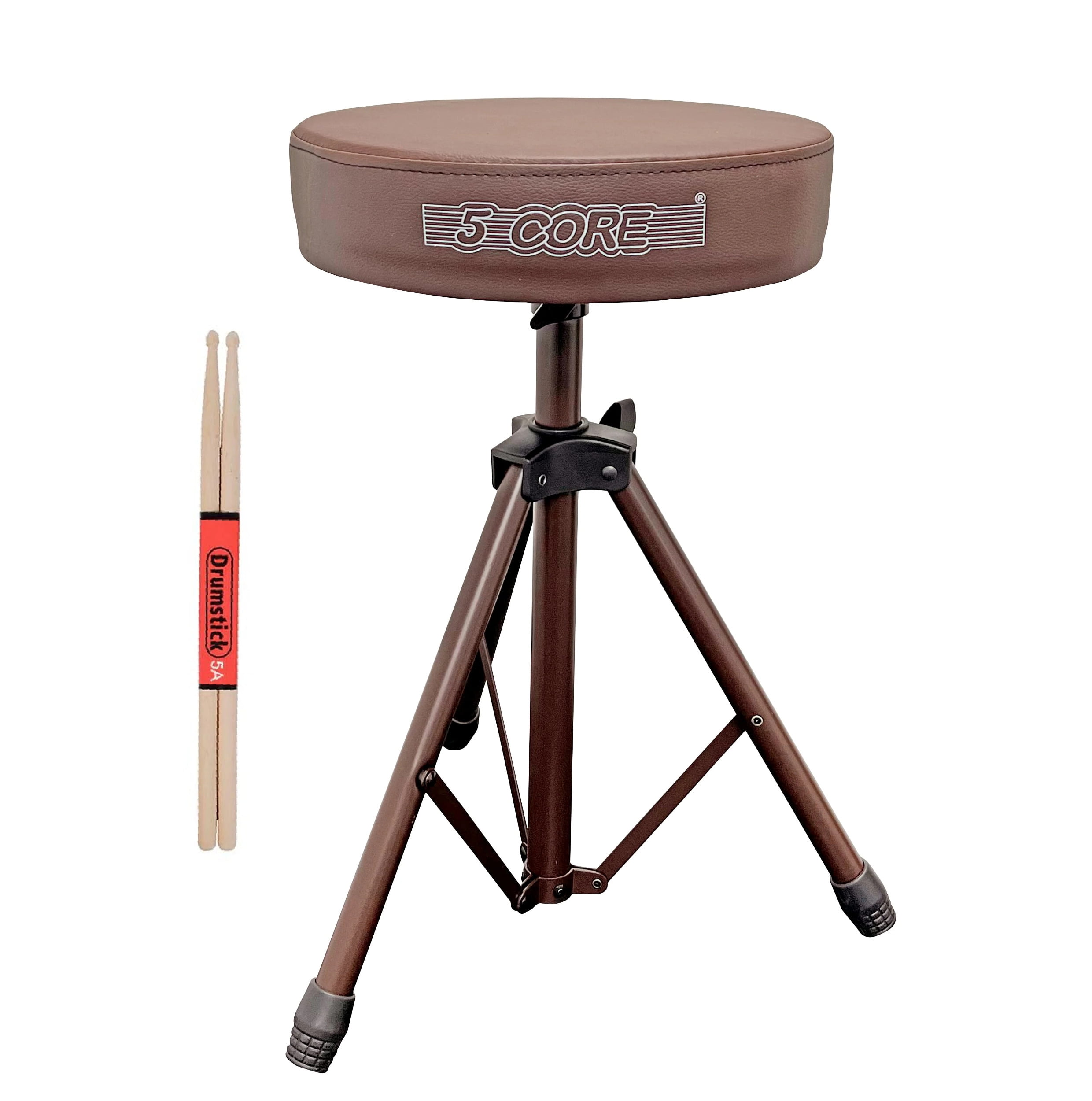 5 Core Drum Throne Brown Drum Chair Height Adjustable Heavy Duty