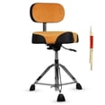 thumbnail image 1 of 5 Core Drum Throne w Backrest 4" Padded Stool Airlift 25" Adjustable Drummer Stool 441Lb Capacity, 1 of 13