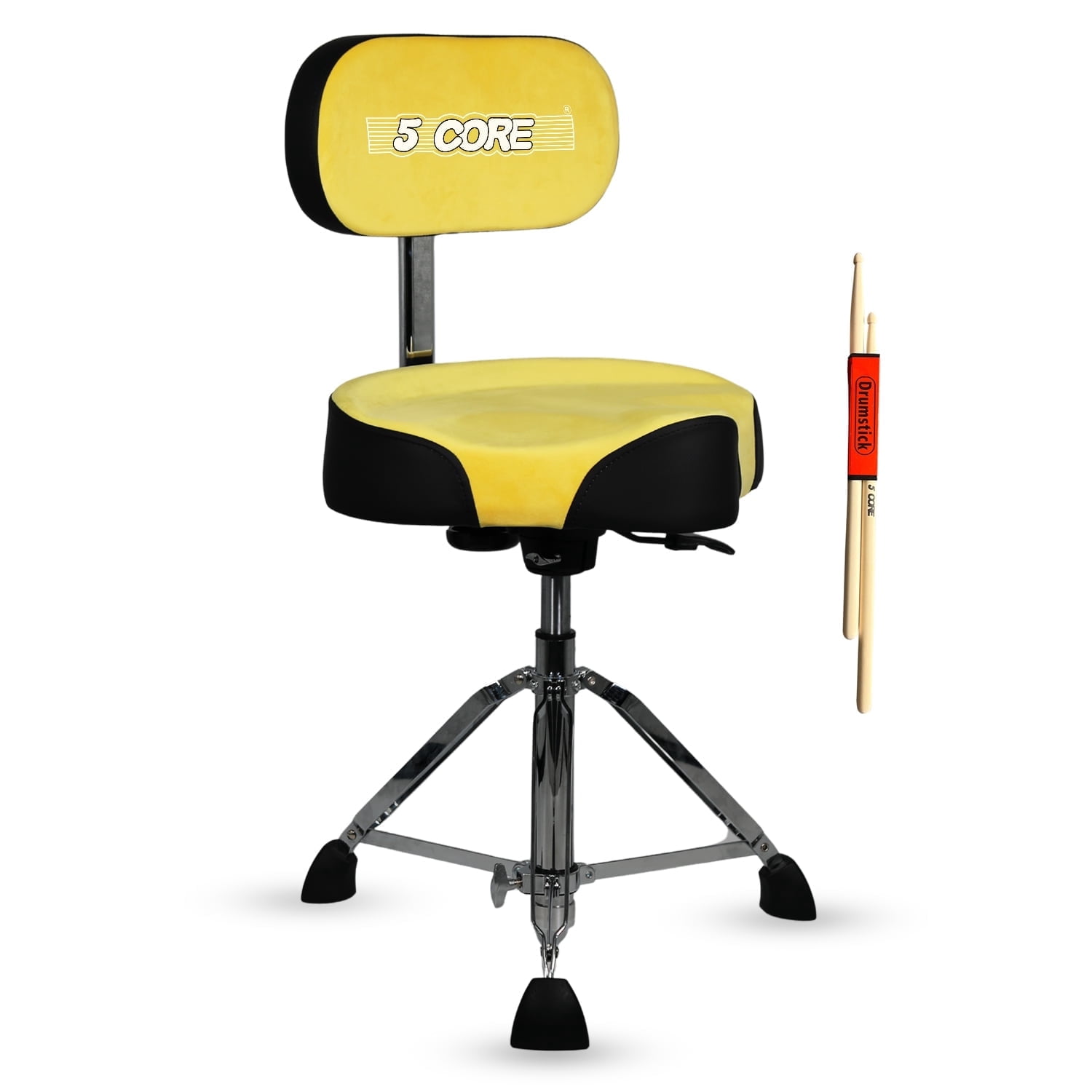 Drummer Stool 5 Core Drum Throne w Backrest 4