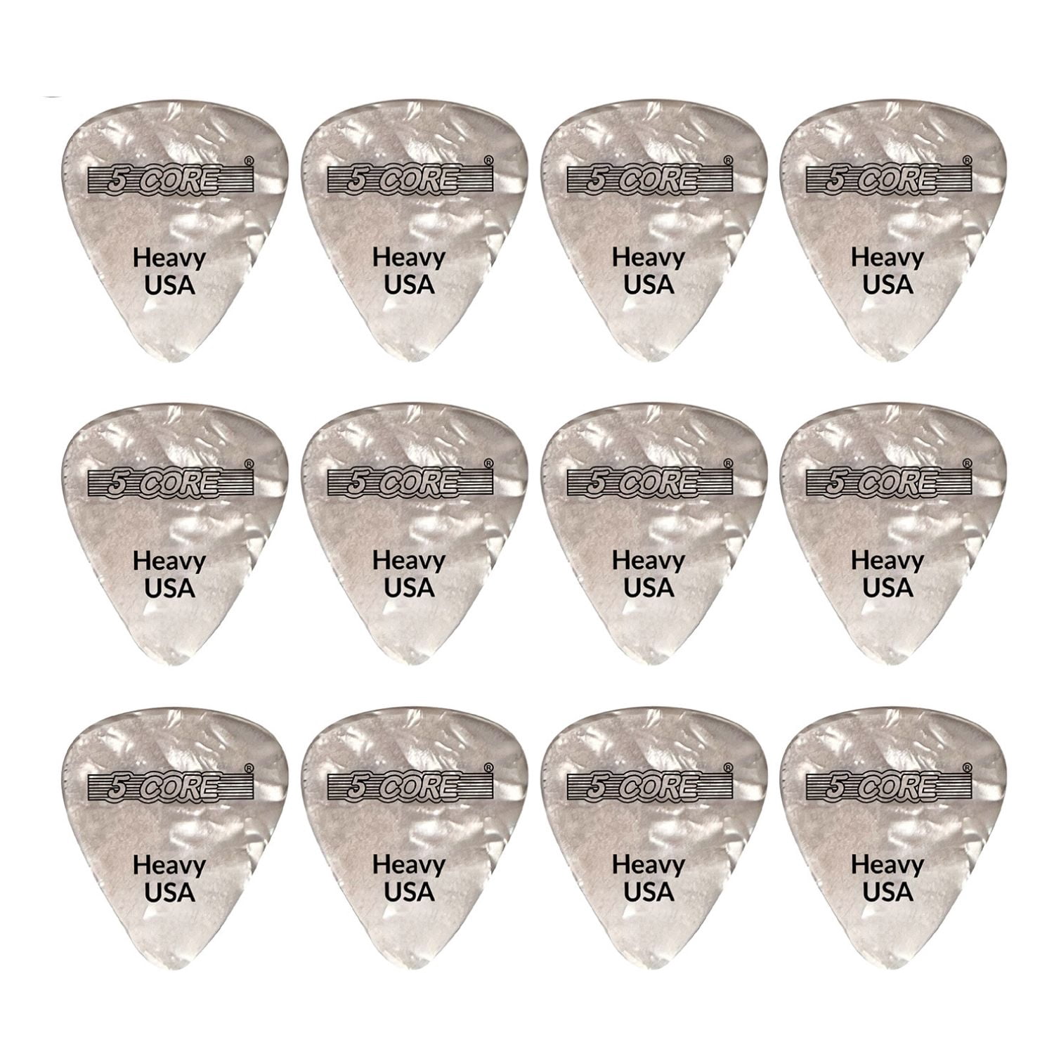 5 Core Guitar Picks 12 Piece 0.96mm Celluloid Heavy Gauge Pick for ...
