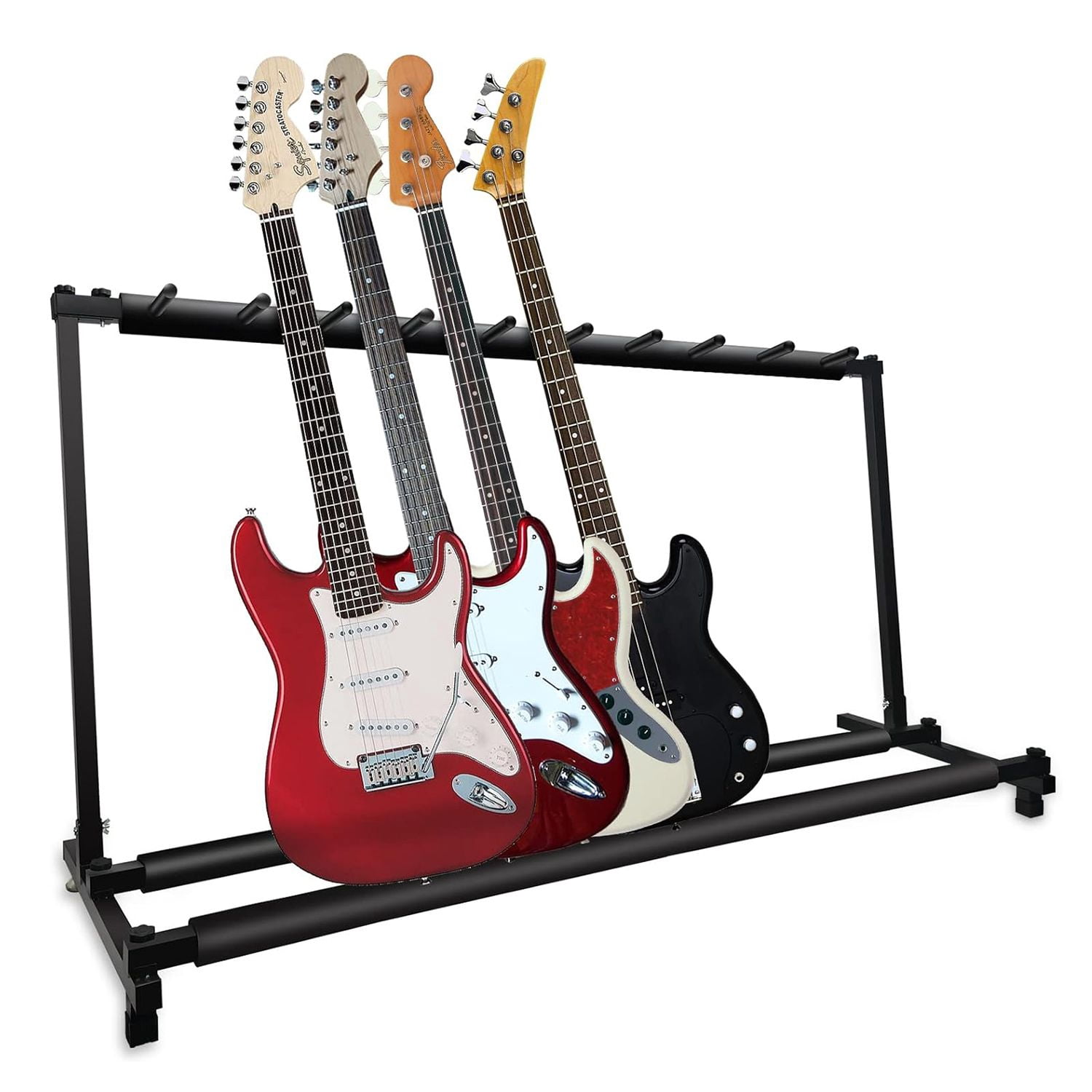 5 Core Guitar Rack 9 Slot Multi Guitar Stand Nine Display Floor Stand Safe Storage Foldable Portable for Electric Acoustic Flying V Guitars - GRack 9N1