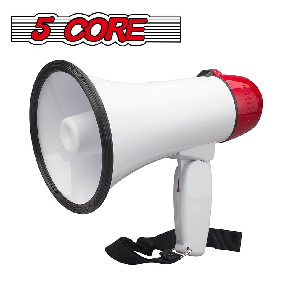 Portable Megaphone Bullhorn – 25 Watt, Voice & Siren Modes, Volume Control, Strap, Uses 4 C Batteries (Not Included)