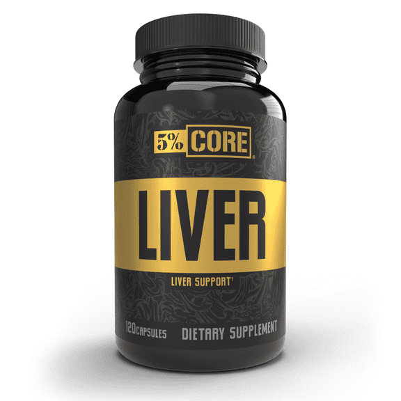 5% Core Liver Support | NAC (N-Acetyl L-Cysteine) 1000mg, Milk Thistle 750mg, L-Glutathione 300mg | Liver Cleanse Detox & Repair Supplement (30 Capsules)