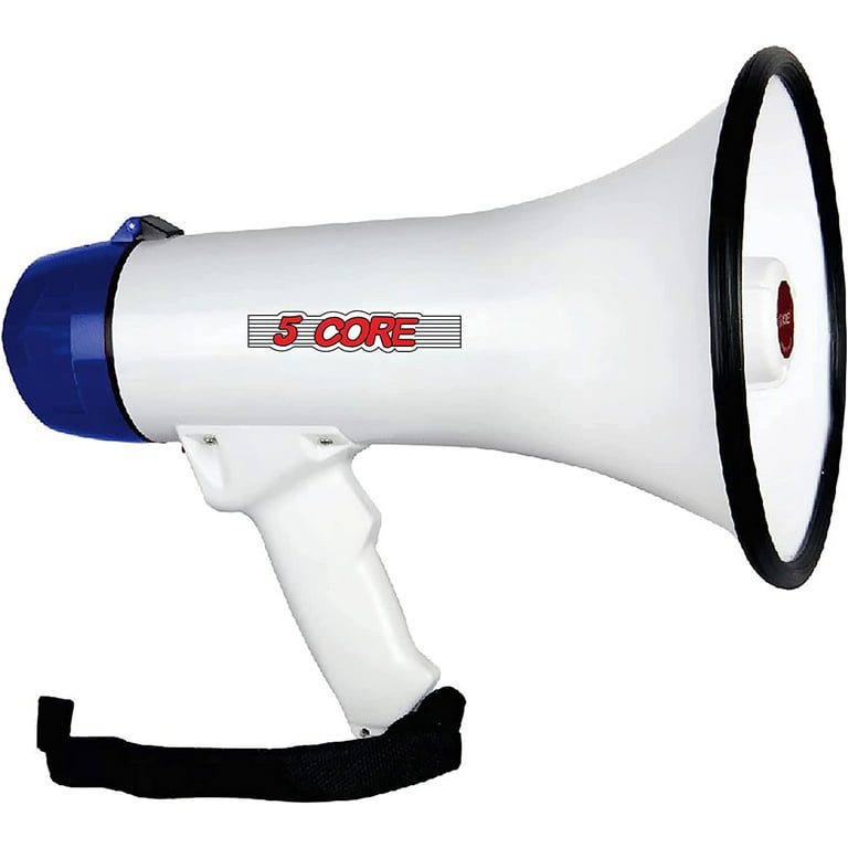 5 Core Megaphone Handheld Bullhorn Rechargeable with Battery Cheer