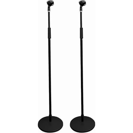 5 Core Mic Stand 2Pcs Floor Universal Boom Microphone Stands with Weighted Round Base Height Adjustable with Cable Management Clip - MS RBL 2PCS