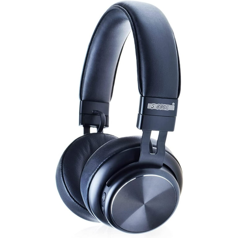 5 Core Premium Bluetooth Wireless 5.0 USB Over-Ear Foldable Headphones with  Microphone Deep Bass Stereo Headset with Soft Memory-Protein Earmuffs