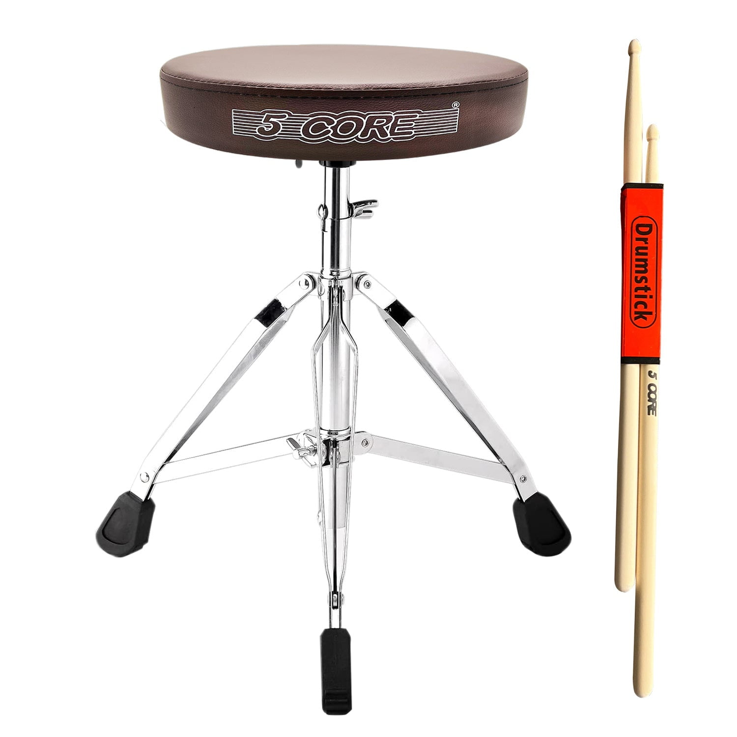 5 Core Premium Universal Drum Throne Height Adjustable Padded Drum