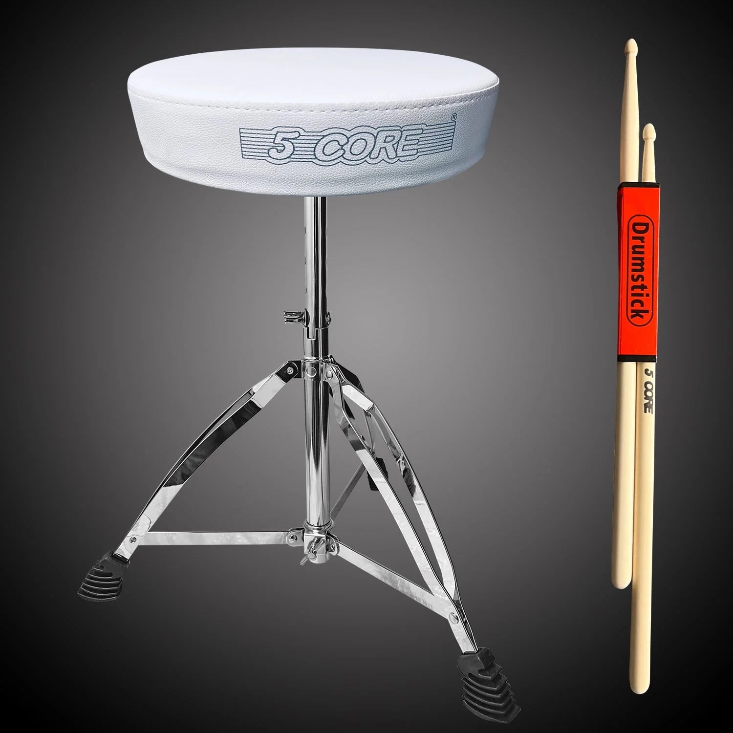 5 Core Premium Universal Drum Throne Height Adjustable Padded Drum