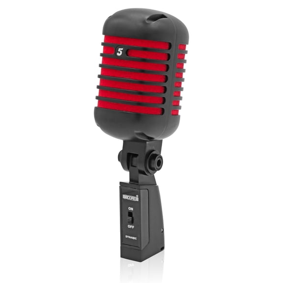 5 Core ProfessionalVintage Microphone for Singing Dynamic Super Cardiod XLR Old Retro Vocal Mic Stage Unidirectional Classic Studio Microfono Recording Wired Corded for Live Performance - RTRO MIC CH