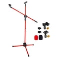 thumbnail image 1 of 5 Core Mic Stand Floor Height Adjustable Tripod Microphone Stands w Extending Telescoping Boom Arm, 1 of 10