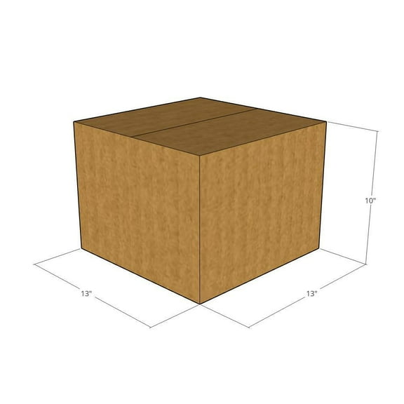 13x13x10 Kraft Brown Corrugated Shipping Boxes, 32 ECT Single-Wall, Qty 5