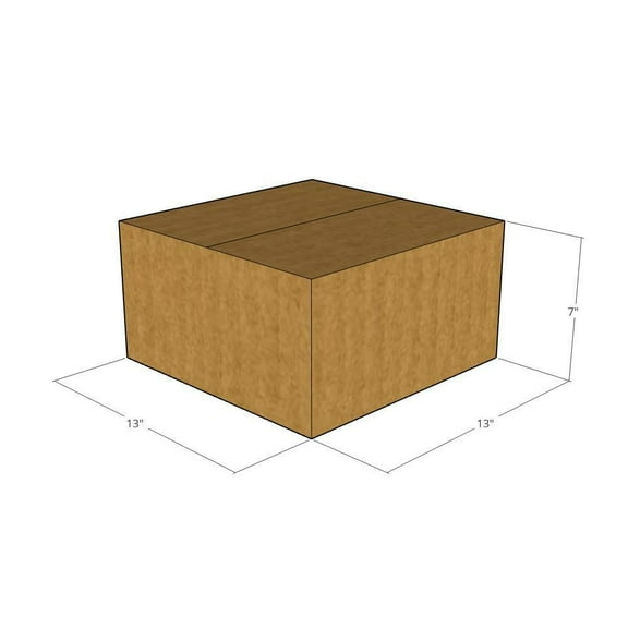 13x13x7 Kraft Brown Corrugated Shipping Boxes, 32 ECT Single-Wall, Qty 5