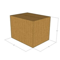 16x12x12 Kraft Brown Corrugated Shipping Boxes, 32 ECT Single-Wall, Qty 5