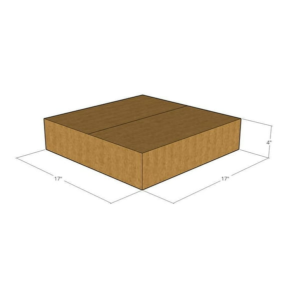 17x17x4 Kraft Brown Corrugated Shipping Boxes, 32 ECT Single-Wall, Qty 5