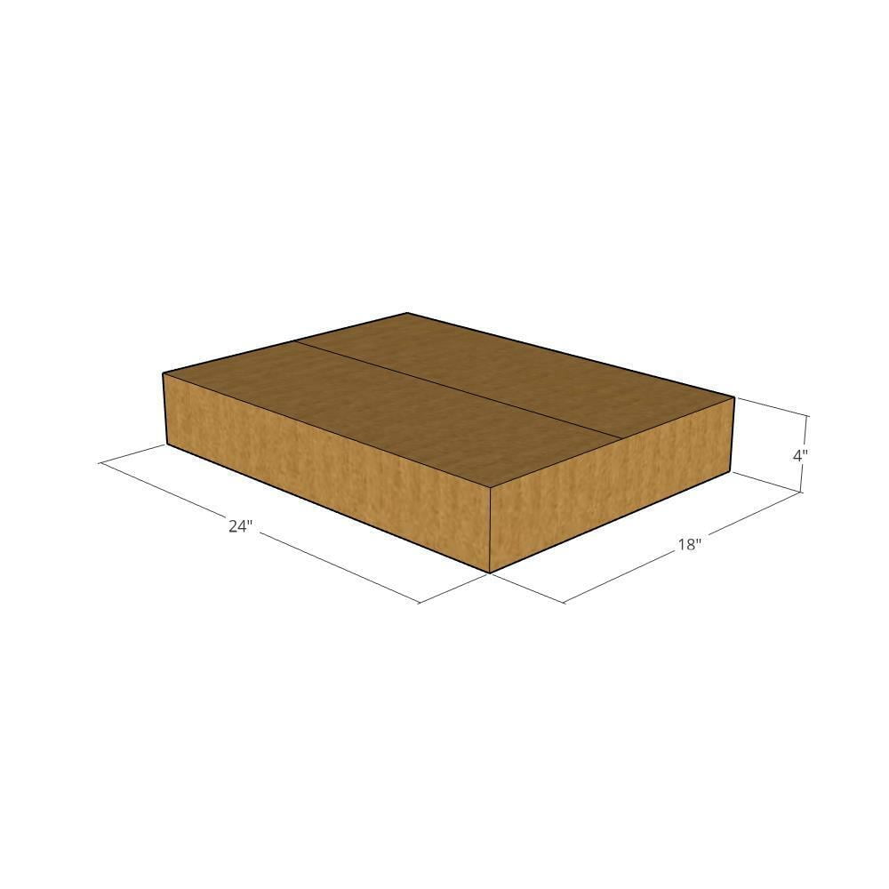 24x18x4 Kraft Brown Corrugated Shipping Boxes, 32 ECT Single-Wall, Qty 5
