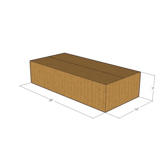 30x14x7 Kraft Brown Corrugated Shipping Boxes, 32 ECT Single-Wall, Qty 5